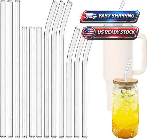 Pack reusable glass straws - pack,