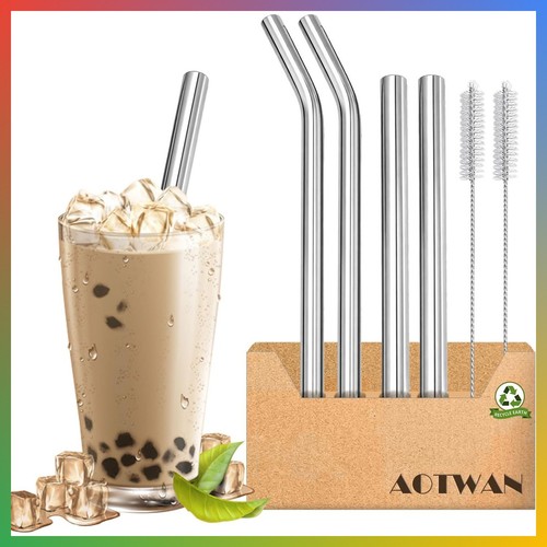 Stainless steel straws boba - stainless,