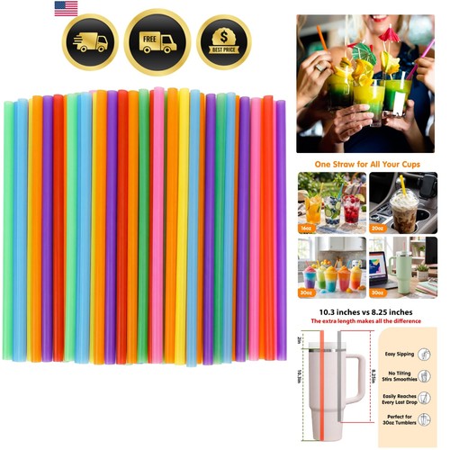 120 pack smoothie straws 3 - 120,