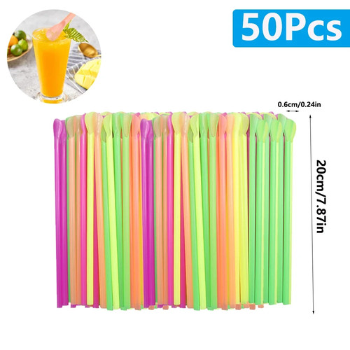 2000pcs color spoon straws - 50-2000pcs,