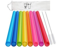 Jumbo Reusable Smoothie Straws