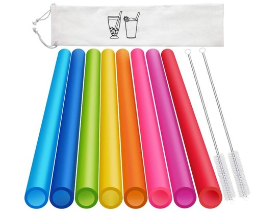 Jumbo reusable smoothie - reusable, straws