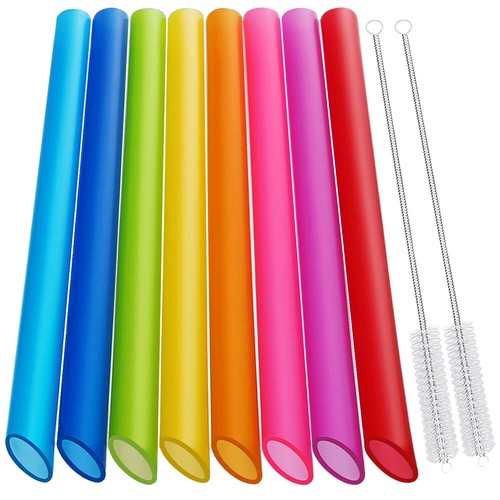 Jumbo reusable smoothie straws - reusable,
