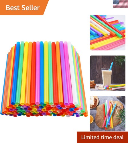 Assorted color jumbo straws - assorted,