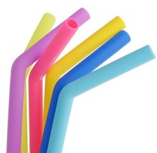 6 x Silicone Straws & Cleaning