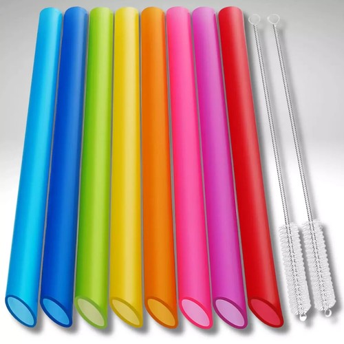 Jumbo reusable smoothie straws - reusable,