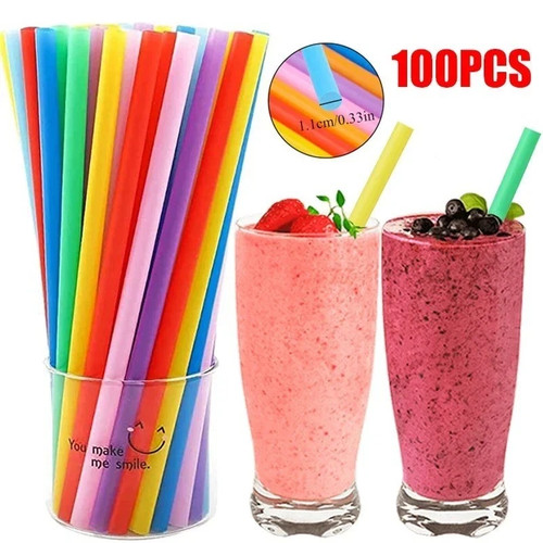 100pcs 11mm thick boba - boba, straws