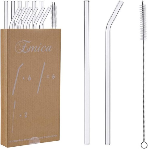 Pack reusable glass - glass, straws