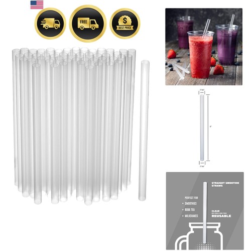 Clear jumbo smoothie straws - clear,