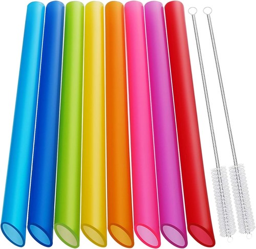 Jumbo reusable smoothie straws - smoothie,