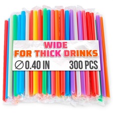 300 Pcs Wide Smoothie Straws